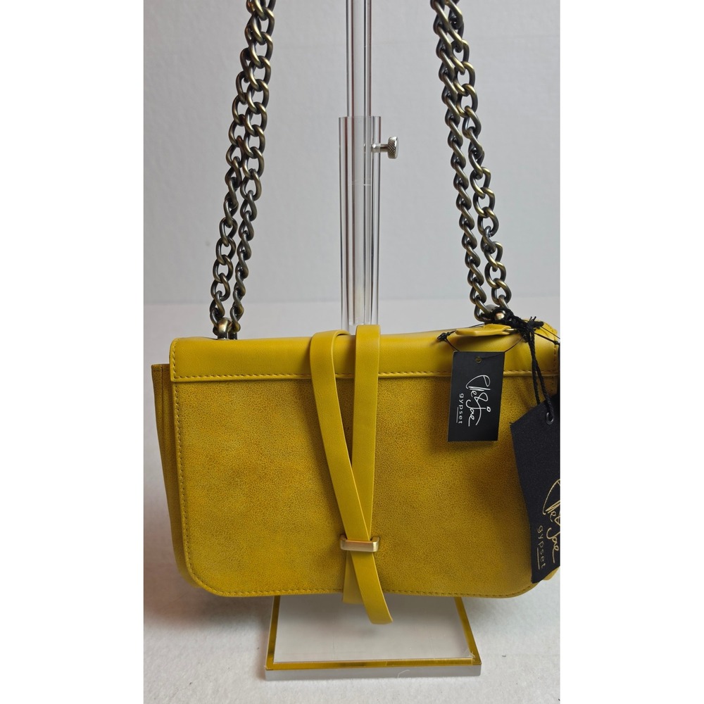 Cleobella Gypset Yellow Vegan Leather Chain Crossbody Bag EJ181013-CAN New